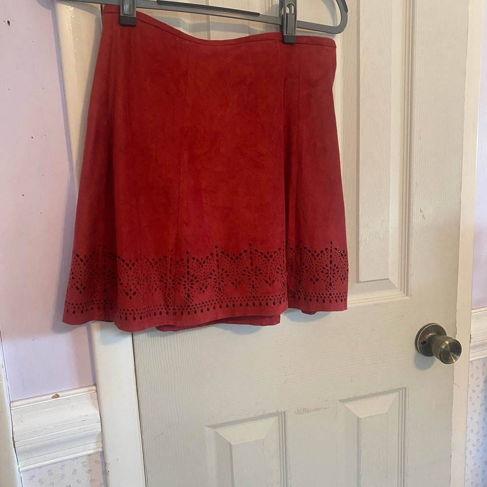 Express Red Mini Skirt